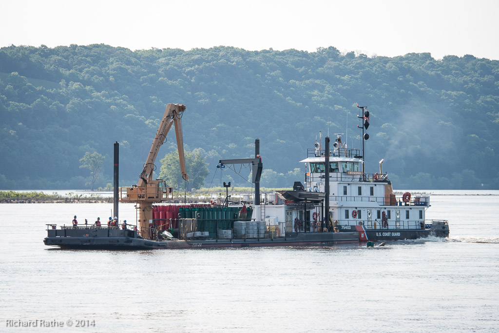 Coast Guard Runs Over a Buoy to Free Snag